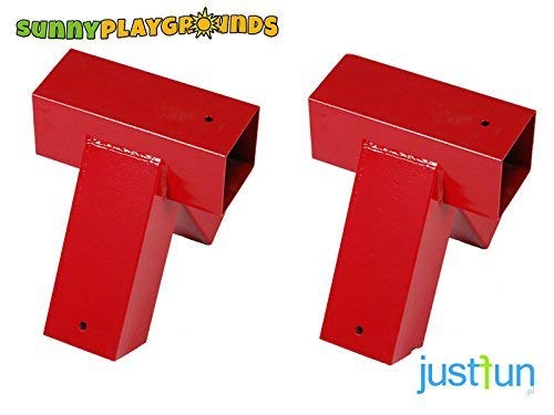 Set of TWO 90 Degrees Metal A-frame Swing Bracket 4x4 RED