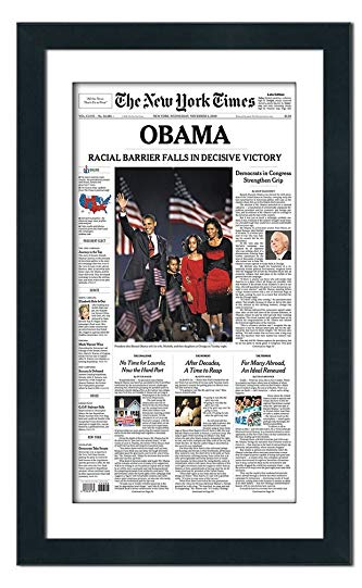 Poster Palooza Newspaper Frame with Mat Made to Display Media Measuring 29.5x23.5 Inches