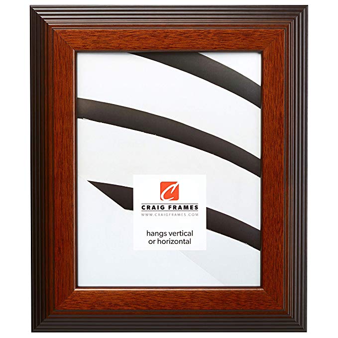 Craig Frames 6261 24 by 36-Inch Picture Frame, Smooth Wood Grain Finish, 2-Inch Wide, Walnut Brown