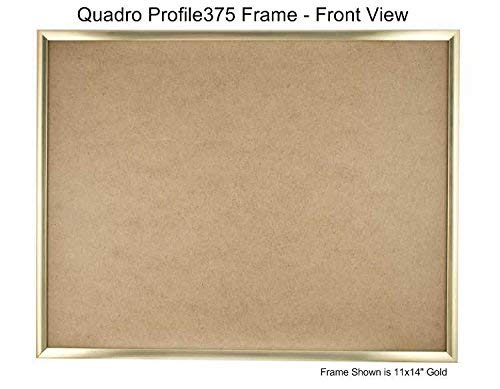 Quadro Frames 14x30 inch Picture Frame, Gold, Style P375 - 3/8 inch Wide Molding, Box of 4