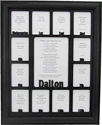 Northland Frames and Gifts Inc - School Years Picture Frame - Personalized Picture Frame with any Name - Black Frame and Black Wooden Matte, 11x14