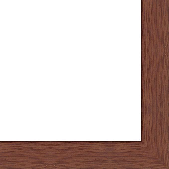 16x40 - 16 x 40 Cherry Flat Solid Wood Frame with UV Framer's Acrylic & Foam Board Backing - Great For a Photo, Poster, Painting, Document, or Mirror