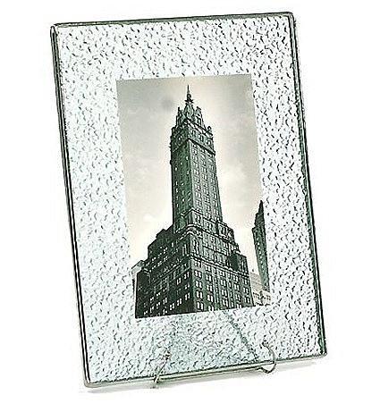 Sparkle-Pattern Glass Float Frame 5x7/7x9 Silver by Bedford Downing - 5x7