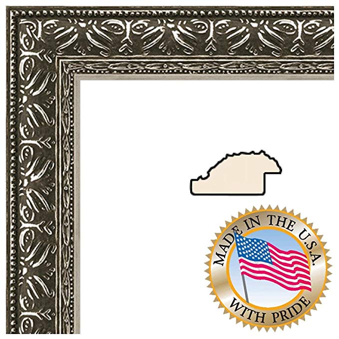 ArtToFrames 20x24 / 20 x 24 Picture Frame Antique Silver 1.375'' wide (WOMNG4507SIL)