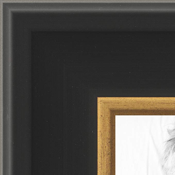 ArtToFrames 14x29 inch Black Velvet with Gold Picture Frame, 2WOMBW285-1230-14x29