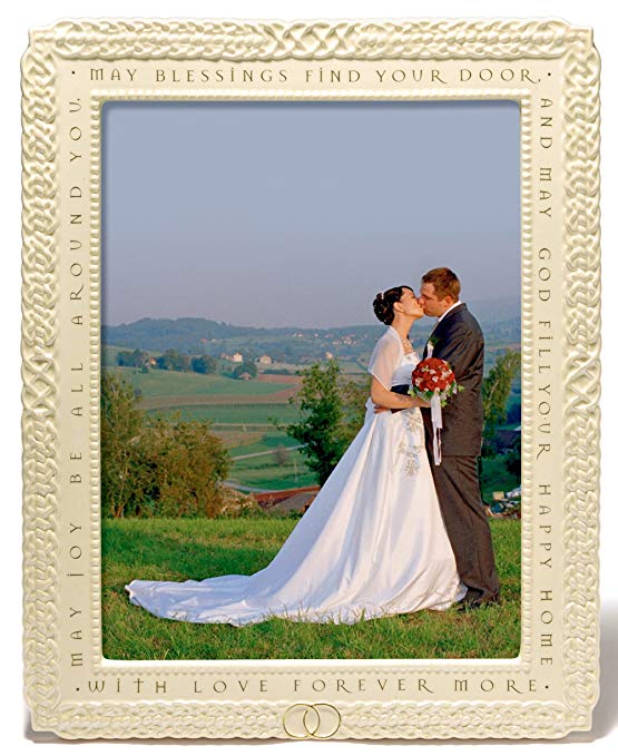 Grasslands Road Celebrating Heritage Celtic Wedding Ceramic Frame, 13 by 10-1/2-Inch, Holds 8 by 10 Photo