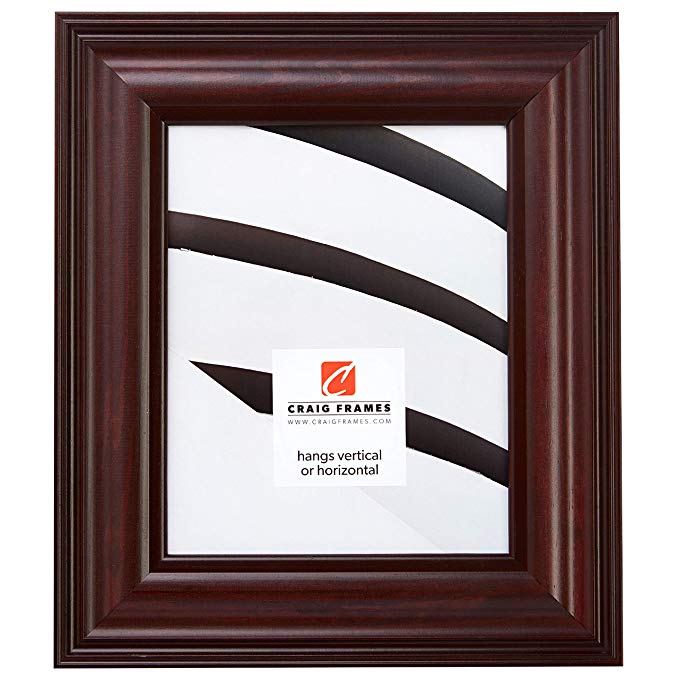 Craig Frames 80826202 24 by 24 Picture Frame, Wood Grain Finish, 2.5-Inch Wide, Burgundy, Acrylic Facing, Foamcore Backing