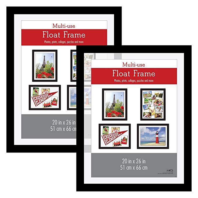 MCS 20x26 Inch Float Poster Frame (2pk), Black (65689)