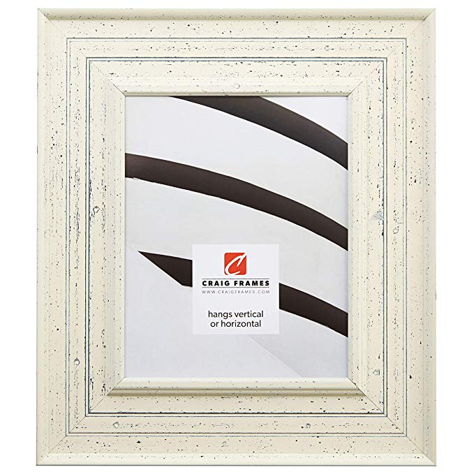 Craig Frames 81378600 24 by 36-Inch Picture Frame, Smooth Finish, 3-Inch Wide, Weathered Off-White, Acrylic Facing, Foamcore Backing