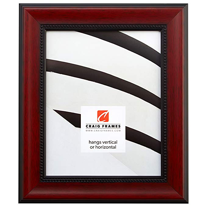 Craig Frames 9405 20 by 24-Inch Picture Frame, Smooth Wood Grain Finish, 1.815-Inch Wide, Dark Cherry, Acrylic Facing, Foamcore Backing